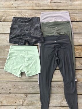 Lululemon Align Lot Bundle Size 8 Tights Leggings Shorts 5 Pieces